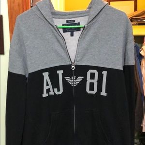 Armani Zip-Up Hoodie - Large
